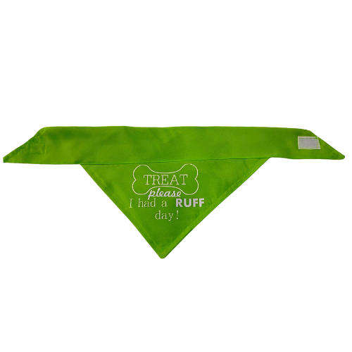 Pet Bandana Green (Treat please, I had a ruff day)