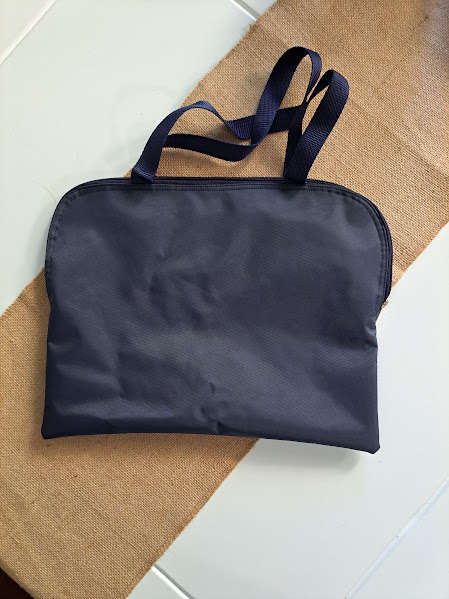 Canvas book bag navy