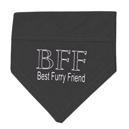 Pet Bandana Black (BFF best furry friend)