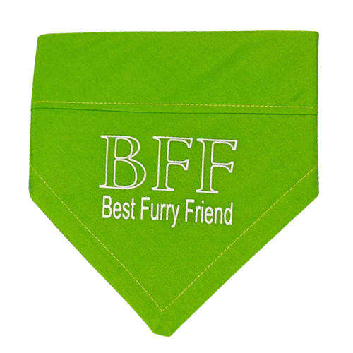 Pet Bandana Green (BFF best furry friend)