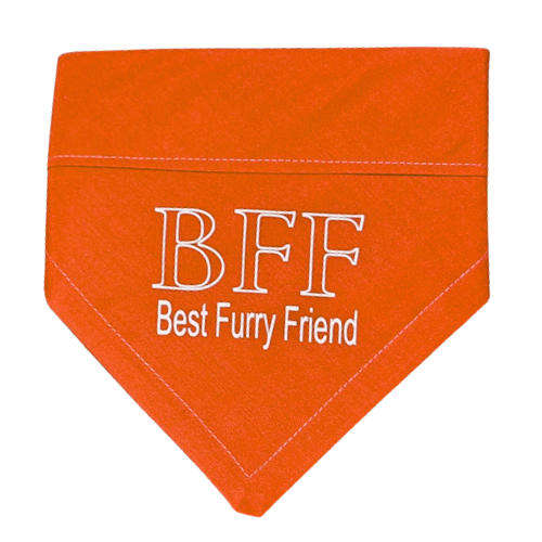Pet Bandana Orange (BFF best furry friend)