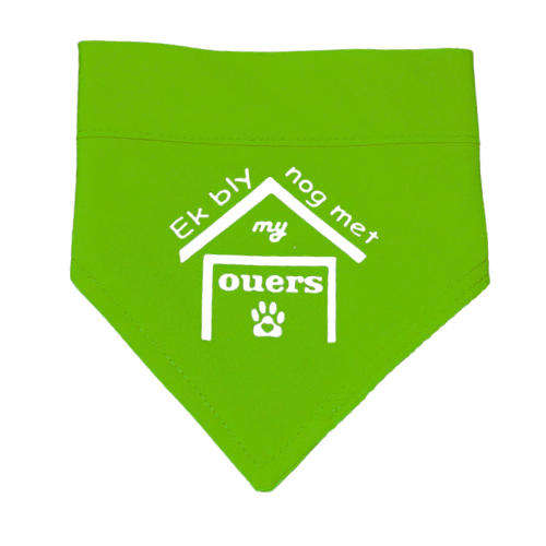 Pet Bandana Green ( Ek bly nog met my ouers )