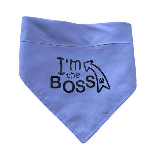Pet Bandana Blue (I'm the Boss)