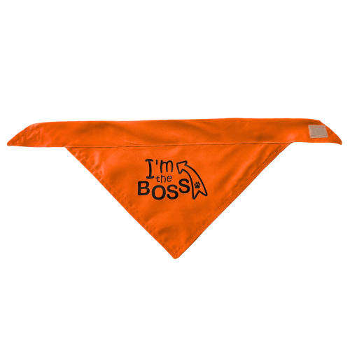 Pet Bandana Orange ( I'm the Boss )