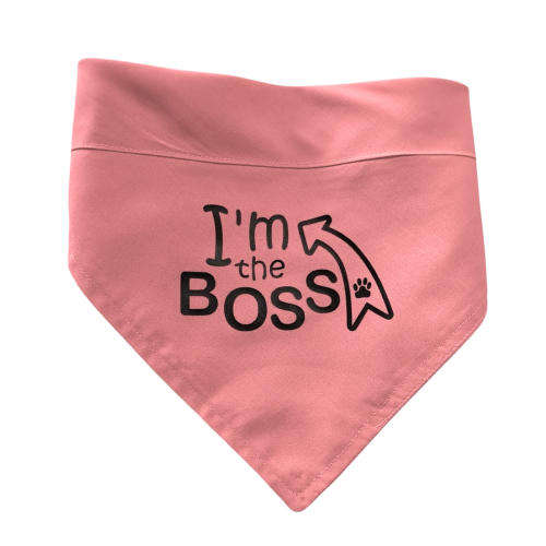 Pet Bandana Pink ( I'm the Boss )