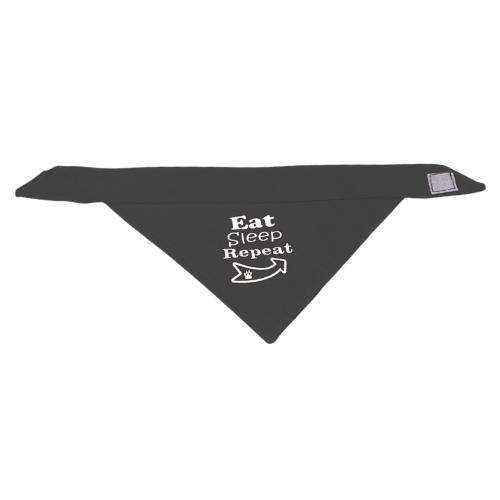 Pet Bandana Black ( Eat Sleep Repeat )