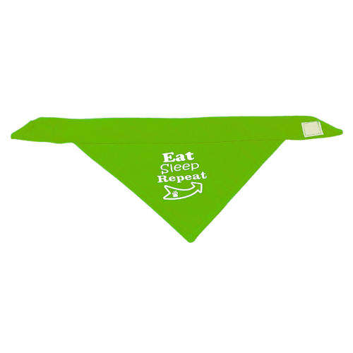 Pet Bandana Green ( Eat Sleep Repeat )