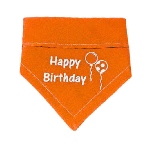 Pet Bandana Orange (Happy Birthday)