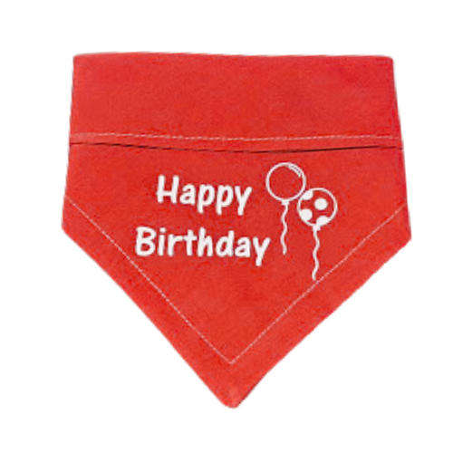 Pet Bandana Red (Happy Birthday)
