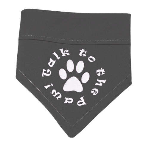 Pet Bandana Black (Talk to the paw)