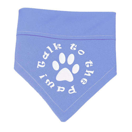 Pet Bandana Blue (Talk to the paw)
