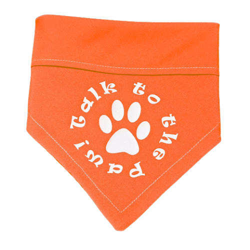 Pet Bandana Orange (Talk to the paw)