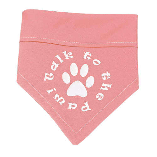 Pet Bandana Pink (Talk to the paw)