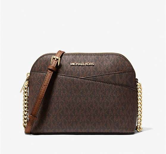 Michael Kors Dome Jet Set Cross Body, Brown, Logo