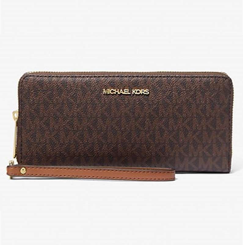 Michael Kors Jet Set Travel Large Continental Wristlet - Brown