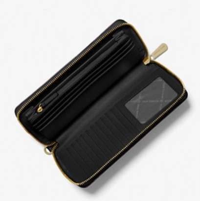 Michael Kors Jet Set Travel Large Continental Wristlet, Black