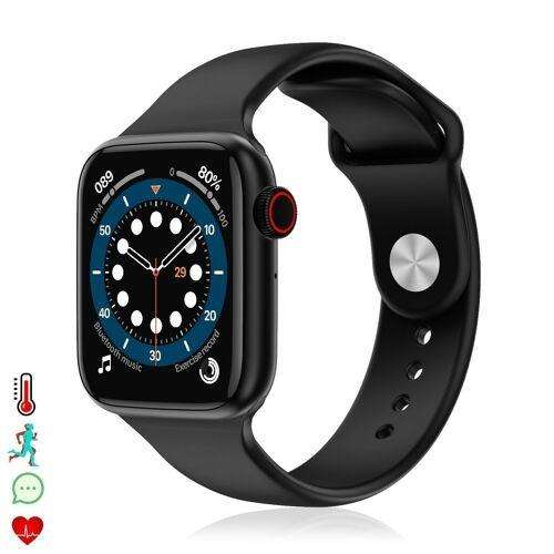 Aw9 Smart Watch With Bluetooth Call, Stepcounter,Heartrate monitor (BLACK)