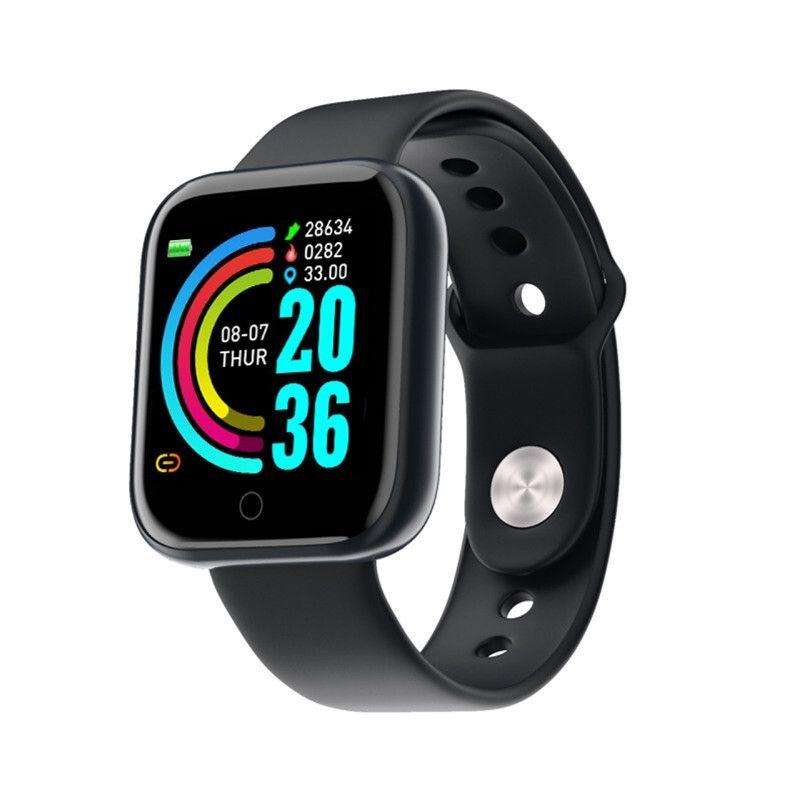 Rockman D20 Black Smartwatch  (Black Strap, L)
