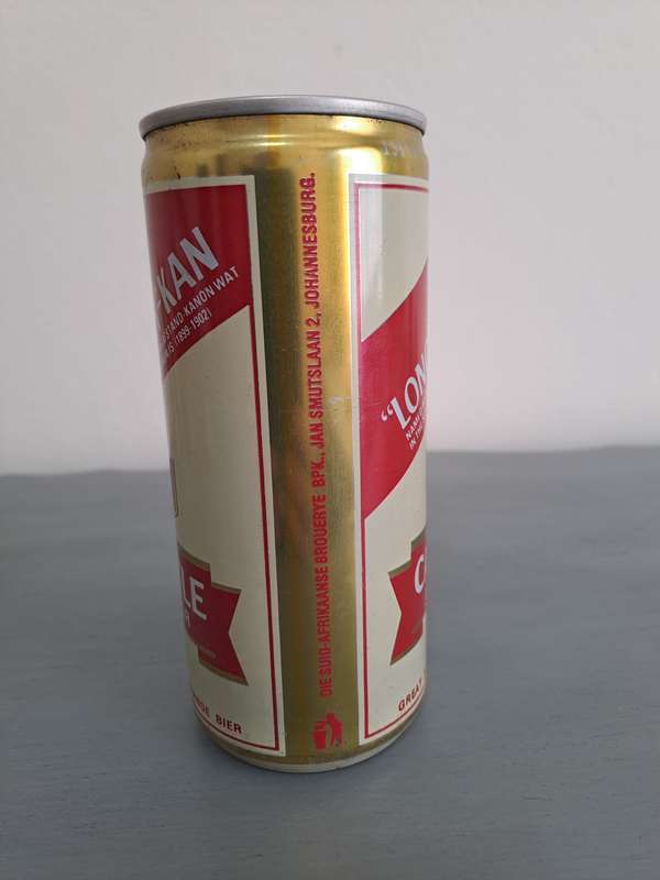 1970's Castle Lager Long Tom Beer, full and sealed, Afr/Eng, 450ml, 5%