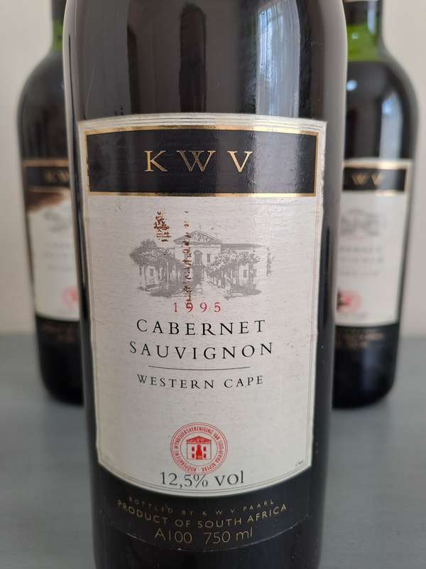 3 x 1995 KWV Cabernet Sauvignon Wine, 750ml, 12.5%