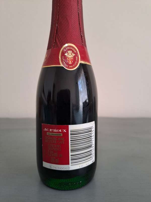 1990's J.C. Le Roux Sparkling Red Wine, 187ml, 7.5%