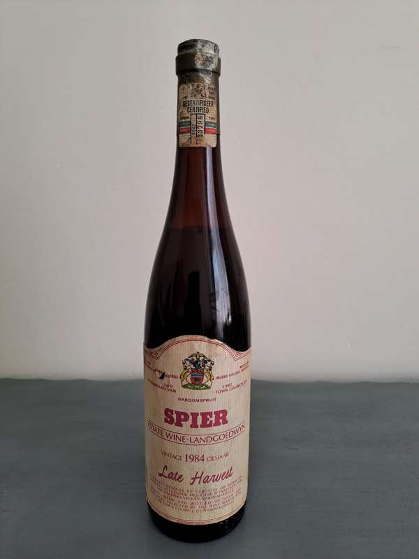 1984 Spier Late Harvest Wine, 750ml, Sealed and full.