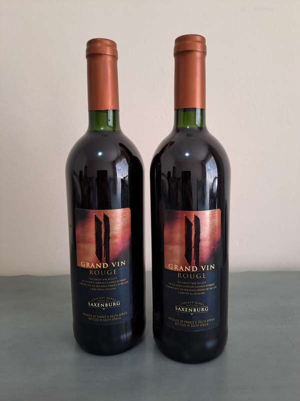 2 × Vintage Saxenburg Grant Vin Rouge Wine, 750ml, 13%