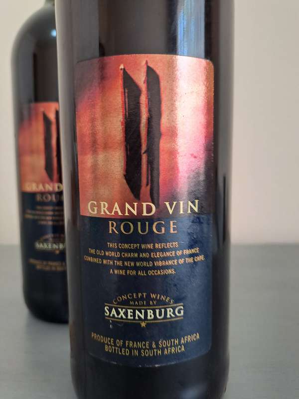 2 × Vintage Saxenburg Grant Vin Rouge Wine, 750ml, 13%