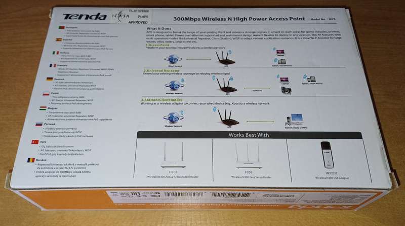Tenda 300Mbps Wireless N High Power Access Point - Model AP5