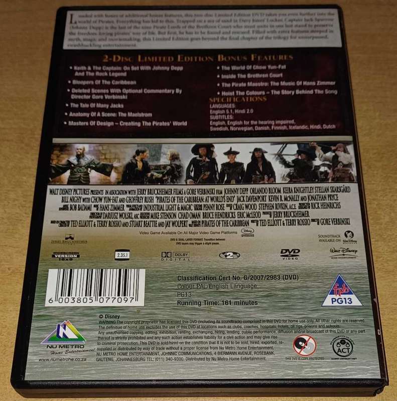 Pirates Of The Caribbean - At Worlds End (DVD)