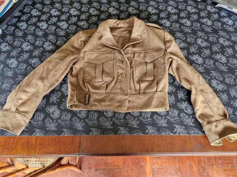 SADF Hard Wool Bunny Jacket. Has moth holes. 44 Cm Armpit to armpit