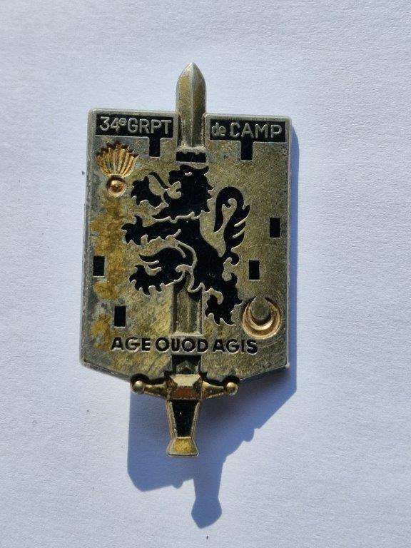FRANCE Army - 34th Camp Group (34e GC) pocket badge
