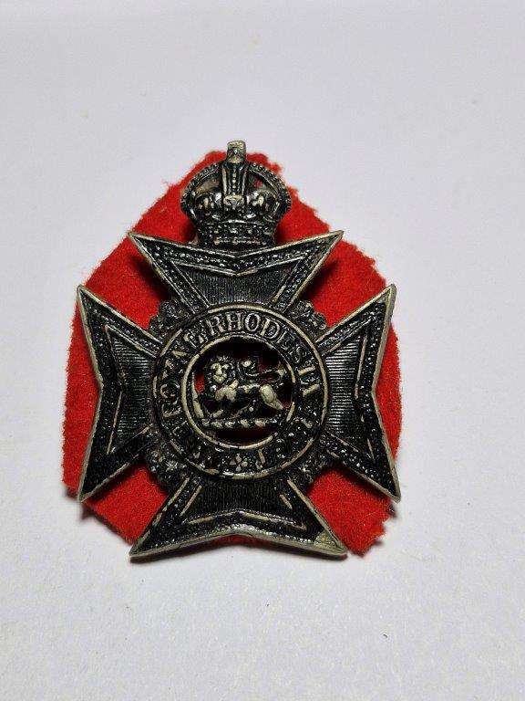 Royal Rhodesia Regiment cap badge. King's crown
