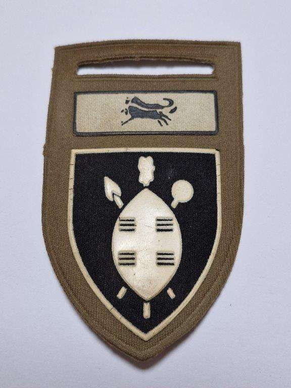 SADF 121 Battalion tupperware shoulder flash. Pin intact