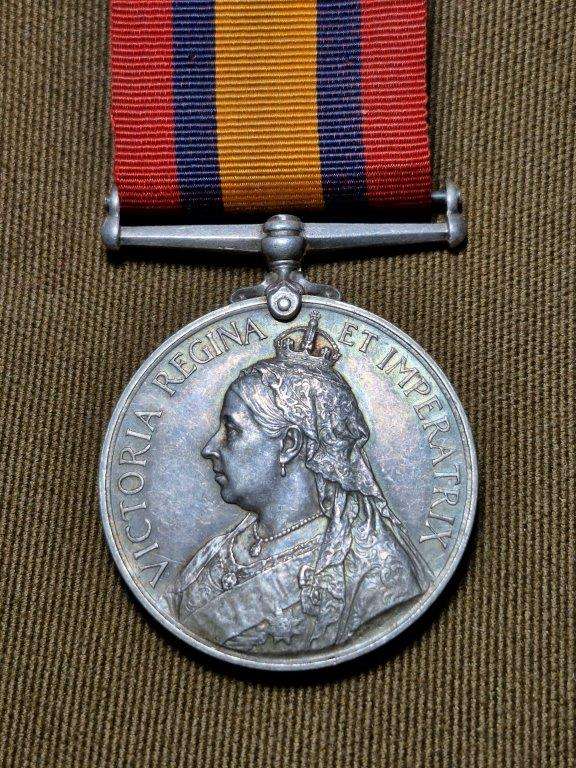 Boer War QSA medal awarded to 75 Pte. A.M.C. Schmidt Tarkastad TG