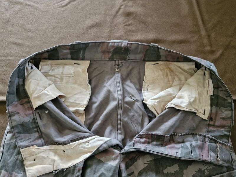 South African Bush War Portuguese Lizard pattern camo trousers. 38 Cm across waist