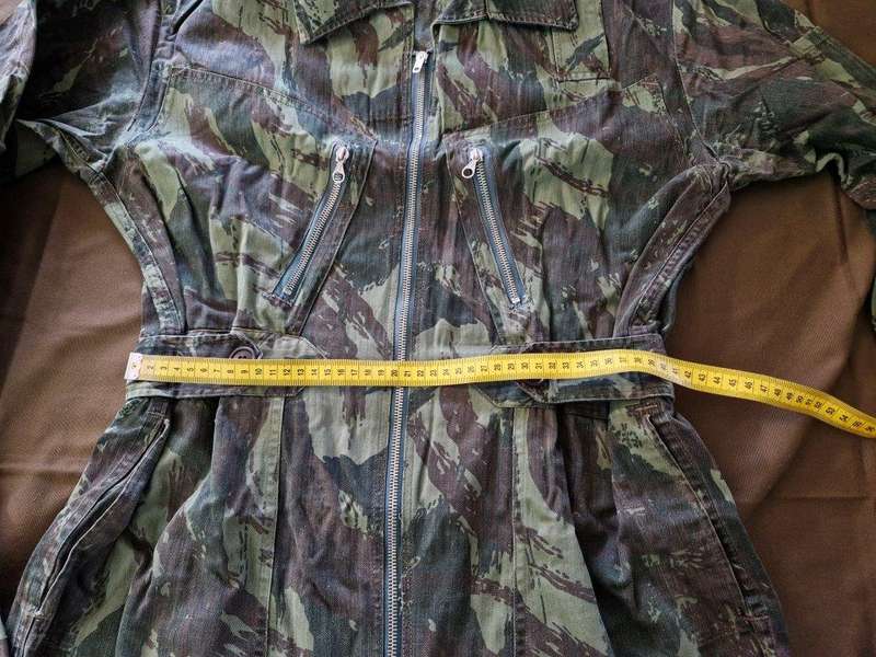 SADF Bush War Portuguese Vertical Lizard pattern camo Flight Suit. 52 Cm Armpit to Armpit, 40 Cm Wai