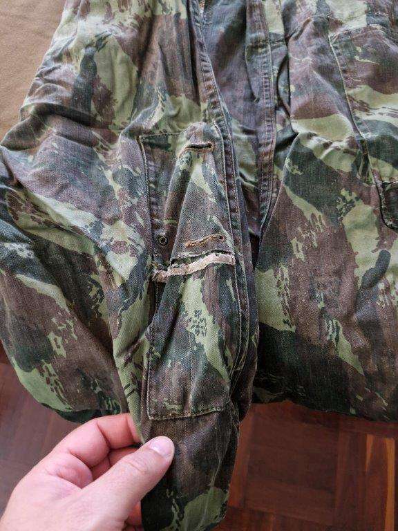 SADF Bush War Portuguese Vertical Lizard pattern camo Flight Suit. 52 Cm Armpit to Armpit, 40 Cm Wai