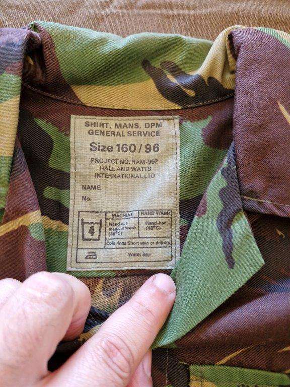 Namibia British DPM Camo Shirt. 53 Cm Armpit to Armpit.