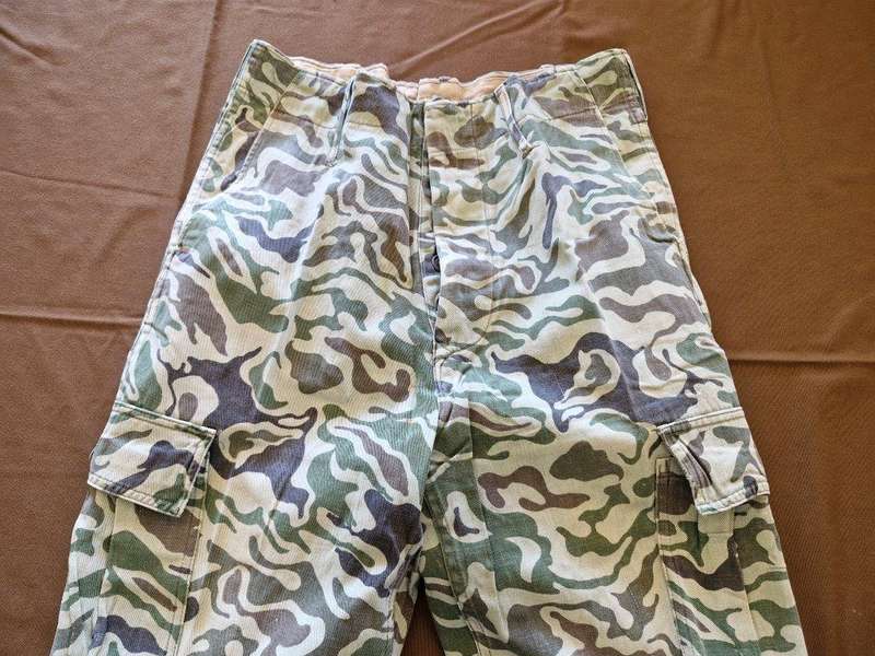 Ethiopian DERG Noodle/Wave pattern Camo trousers as used by ZANLA forces Bush Wa. 41 Cm across waist