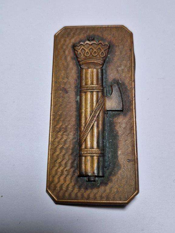 Italian WWII Fascist Badge By Johnson, Milano. Pin broken.