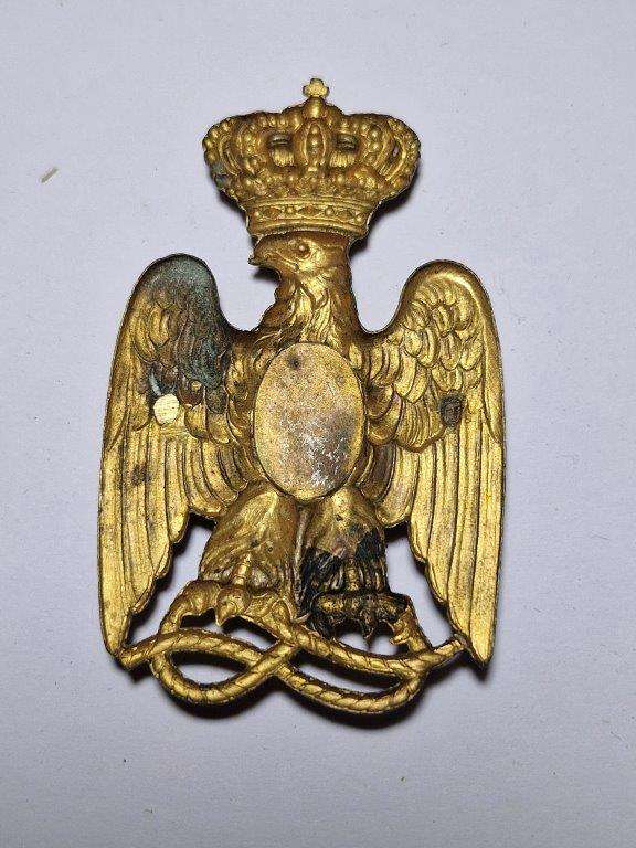 Italy WW2 Colonial Africa Police Cap Badge. Missing screw posts
