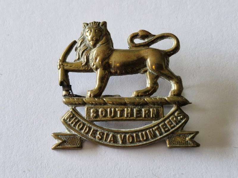 Southern Rhodesian Volunteers badge turned into brooch