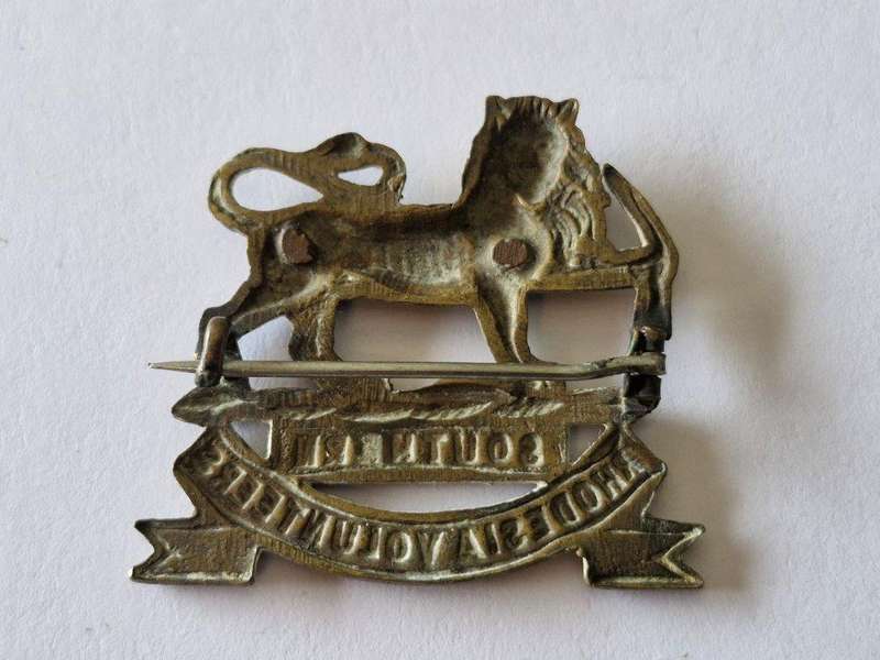 Southern Rhodesian Volunteers badge turned into brooch