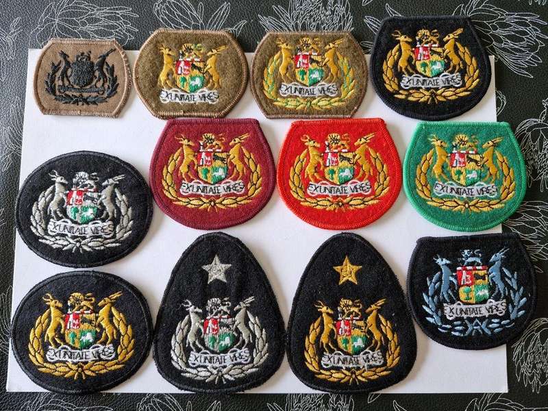 Lot of SADF Warrant Officer badges.