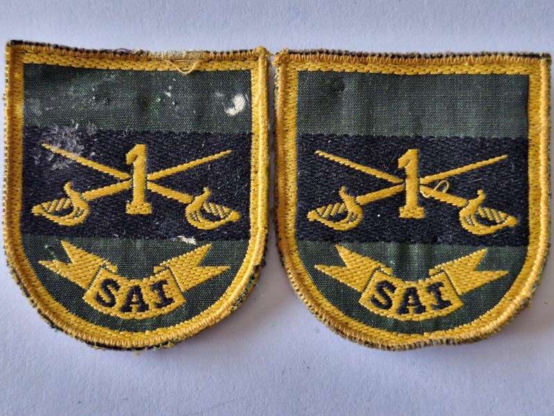 Pair of 1st South African Infantry Cloth shoulder Flashes. 1 SAI