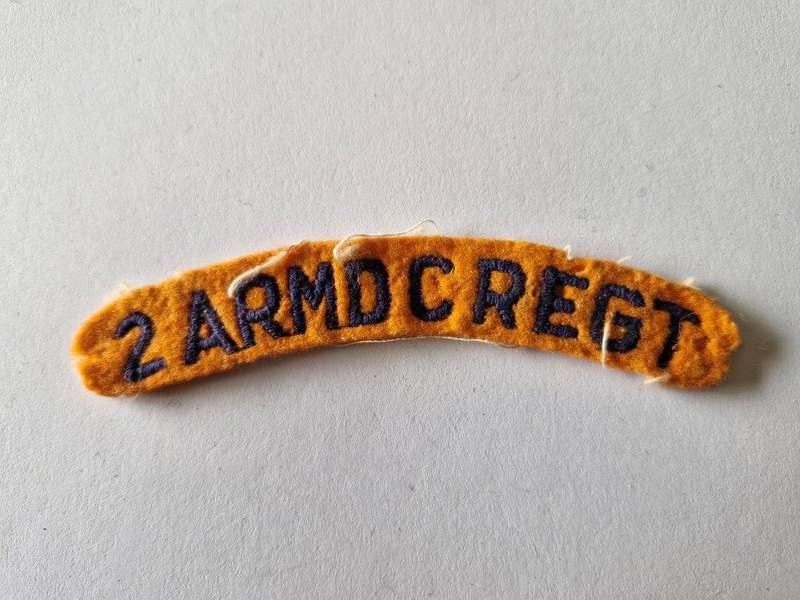 2nd Armoured Car Regiment cloth shoulder title.