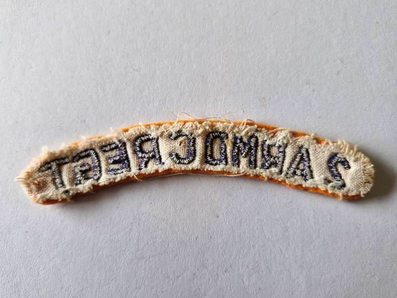 2nd Armoured Car Regiment cloth shoulder title.