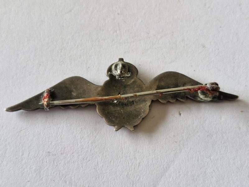 Sterling Silver and Enamel SAAF Sweetheart Pilot brooch.
