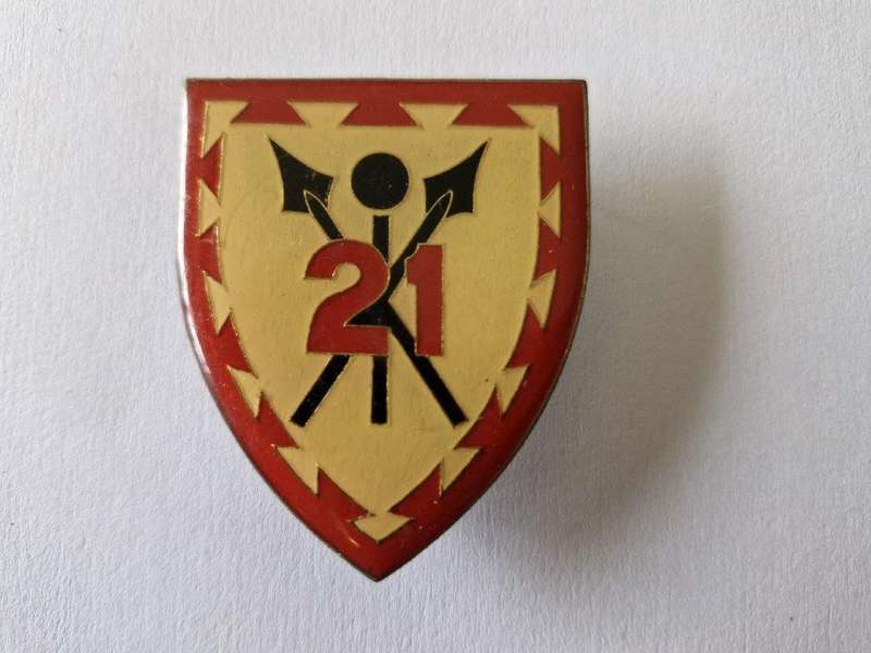 21 Battalion shoulder flash. Pins Intact